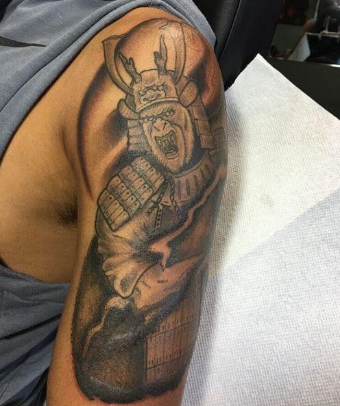 Samurai Tattoo On Arm 28