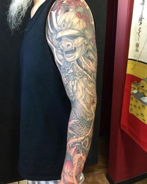 Samurai Tattoo On Arm 32