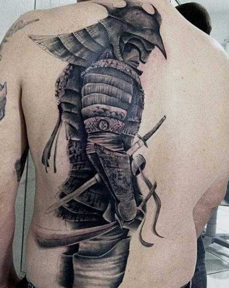 Samurai Tattoo On Back 1