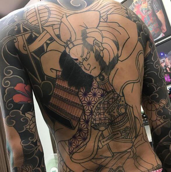Samurai Tattoo On Back 2