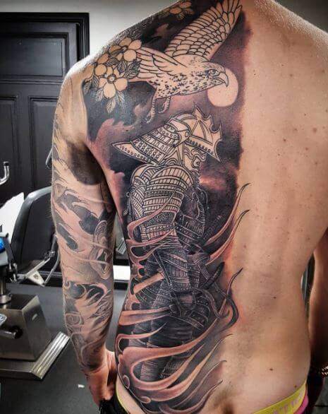 Samurai Tattoo On Back 7