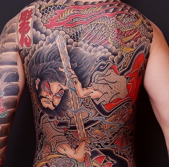 Samurai Tattoo On Back