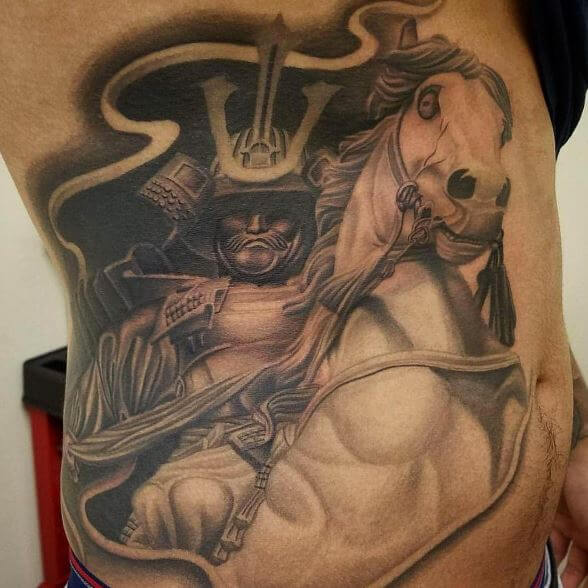 Samurai Tattoo On Body 1