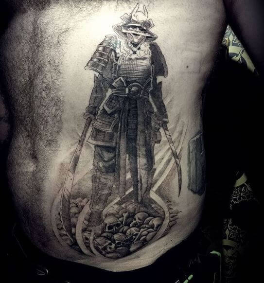 Samurai Tattoo On Body 3