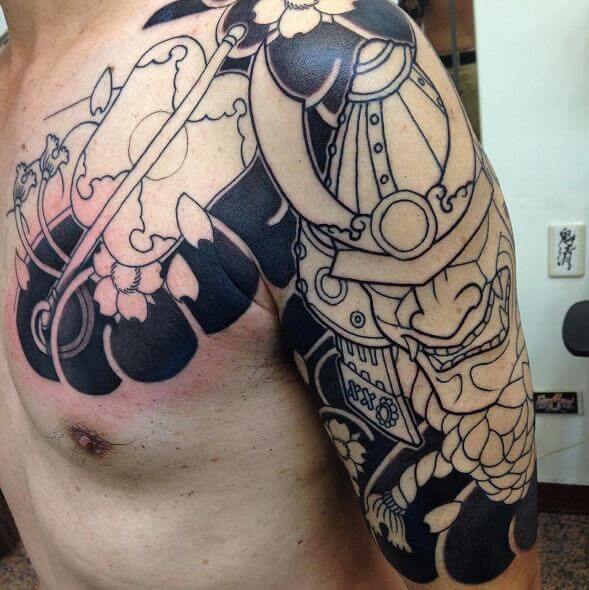 Samurai Tattoo On Body 4
