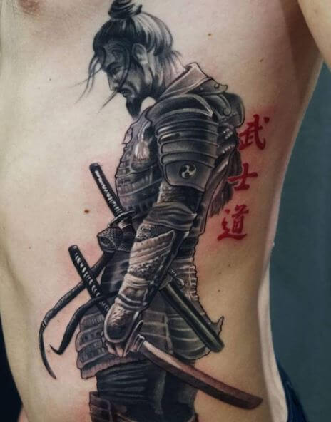 Samurai Tattoo On Body 5
