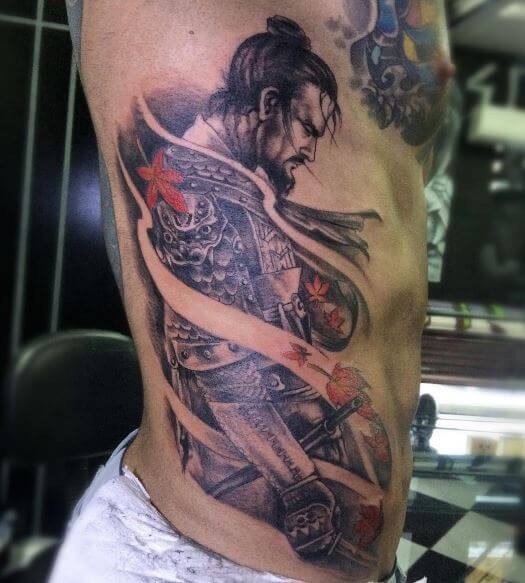 Samurai Tattoo On Body 6