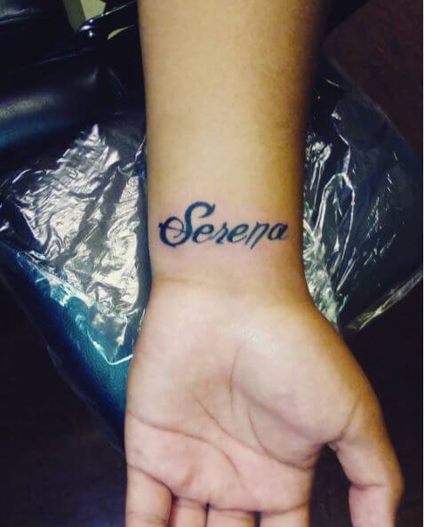 Serena Name Tattoo Design On Wrist