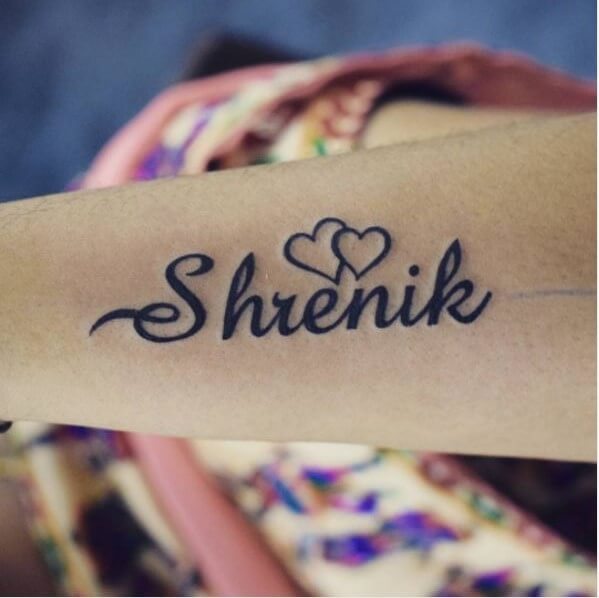 Shrenik Name Tattoo Design On Hands