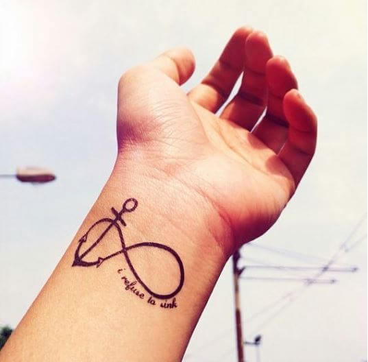 Simple And Sweet Infinity Tattoos Designs