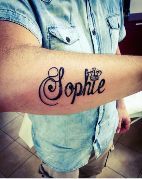 Sophie Girlfriend Name Tattoo For Boys