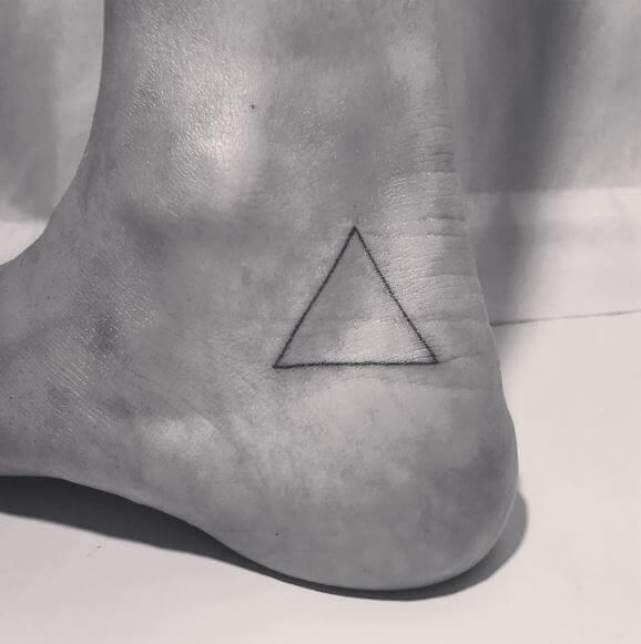 Triangle Tattoos Design On Foot