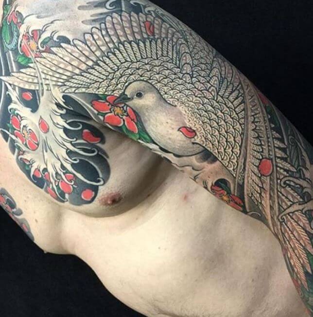 White Dove Tattoo On Arm