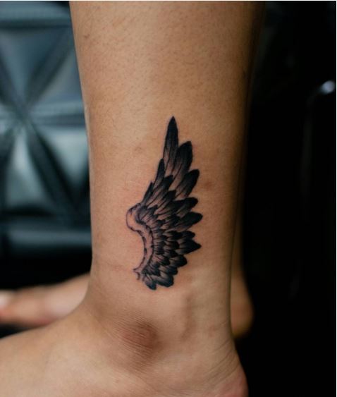 Wing Tattoos Design On Ankle