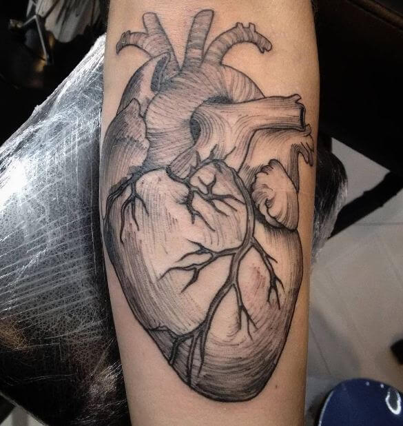 50+ Sacred Heart Tattoos For Guys (2023) Broken,Bleeding & Crying