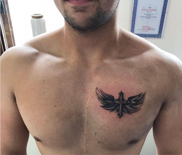 Angel Wing Tattoos On Chest