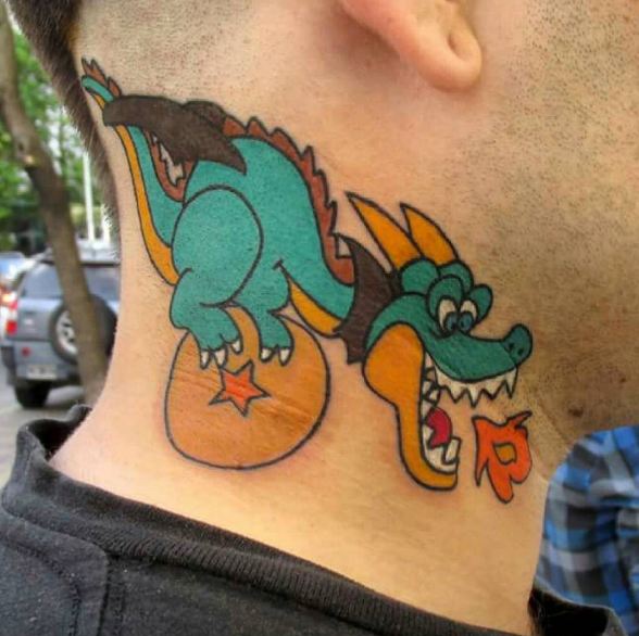 Anime Dragon Tattoos On Neck