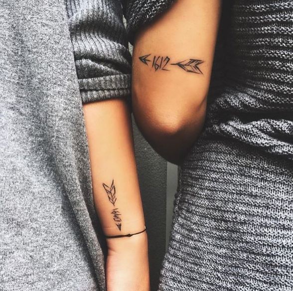 Arrow Tattoos For Couples