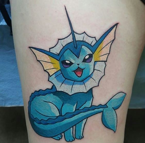 Blue Color Anime Tattoos