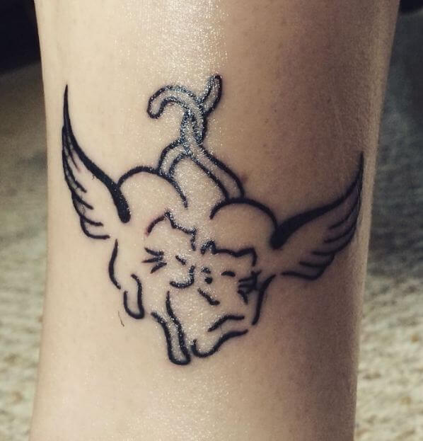 Cat Angel Tattoo
