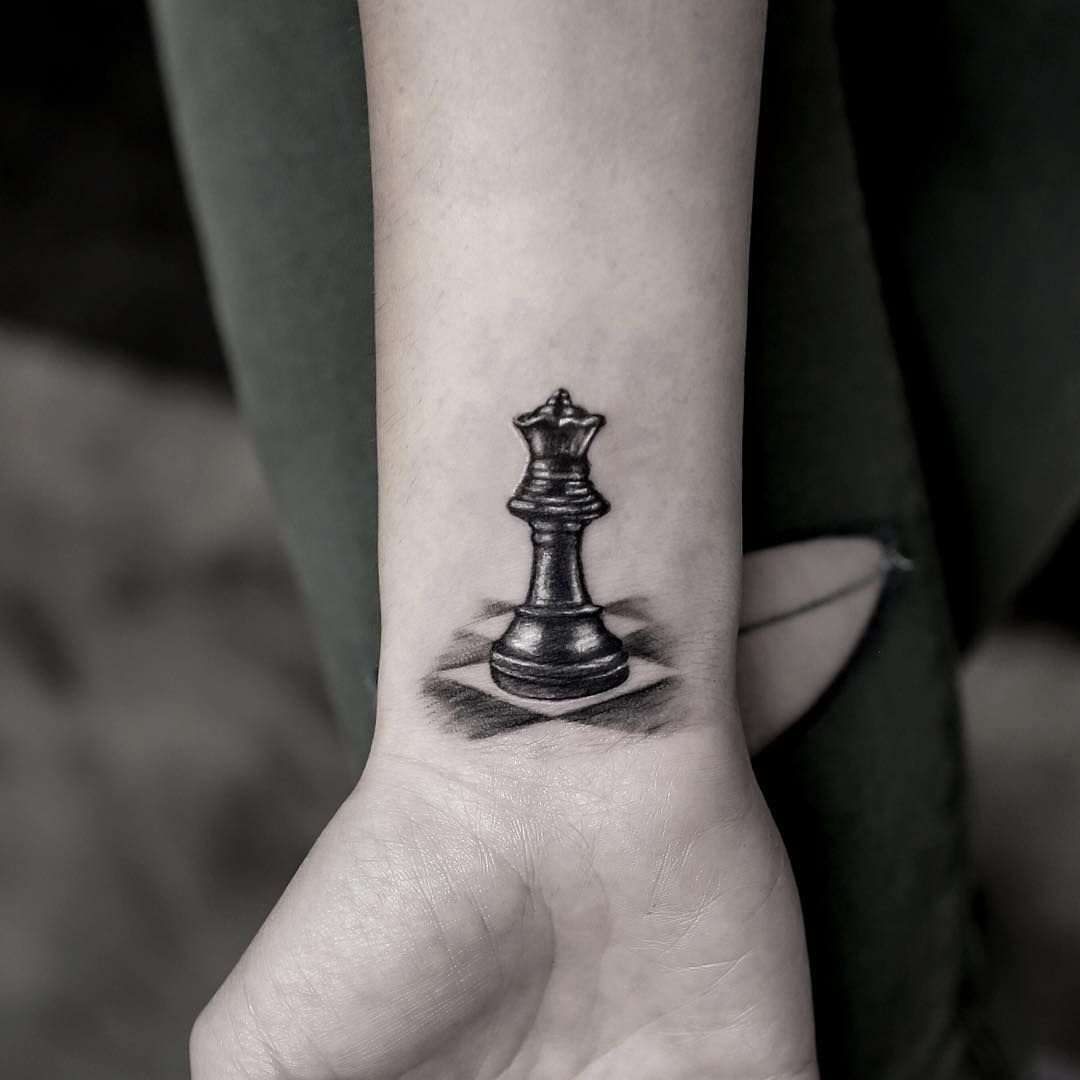 rook chess piece tattoo.