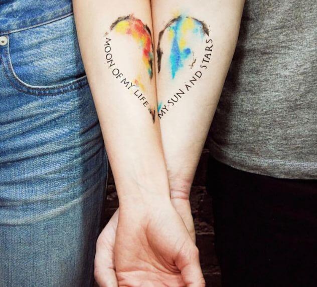 Couples Heart Tattoos