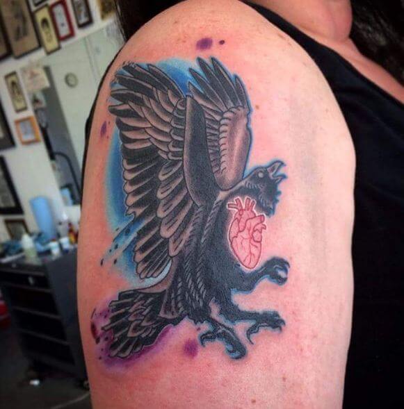 Crow Bird Tattoos