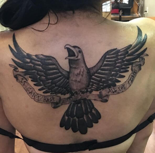 Crow Tattoos On Neck Back