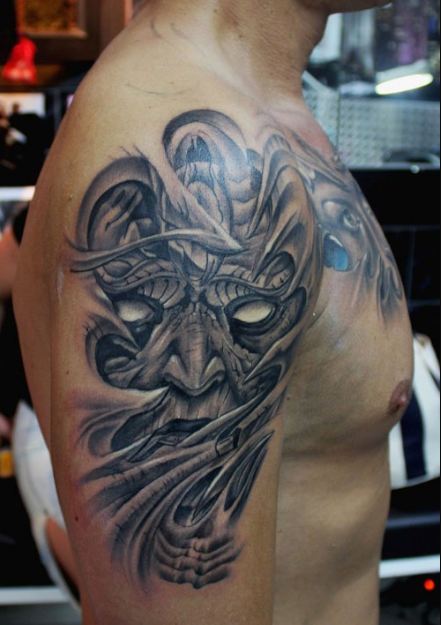 Demon Half Sleeve Tattoos