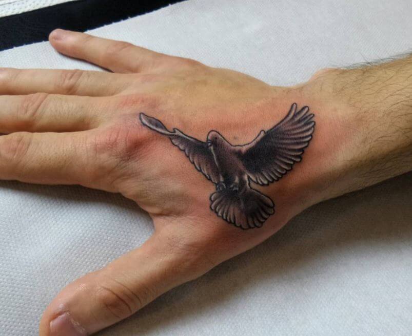 Dove Hand Tattoo