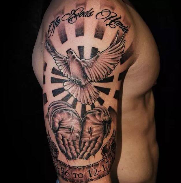 Dove Tattoos Design On Shoulder