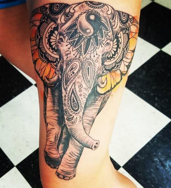 50+ Geometric Elephant Tattoos Designs & Ideas (2023) With Meaning