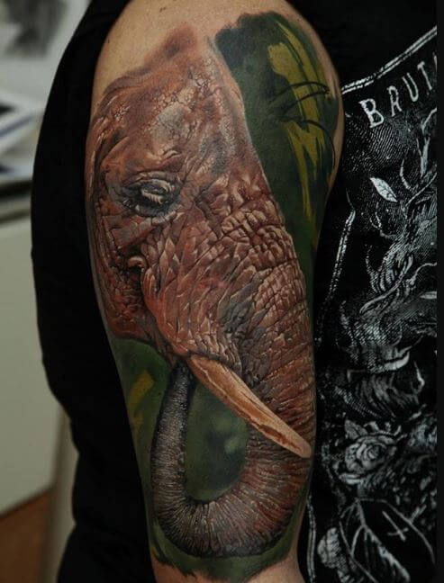 Elephant Japanese Tattoo