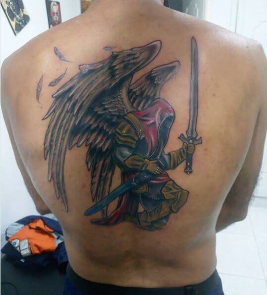 Full Back Angel Wings Tattoos