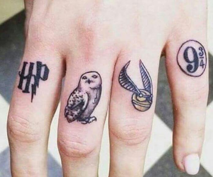 Harry Potter Knuckle Tattoos