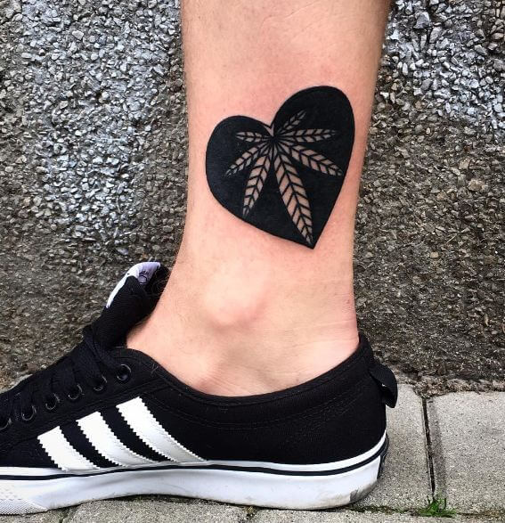 Heart Tattoos On Ankle