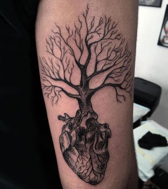 Heart Tree Tattoos