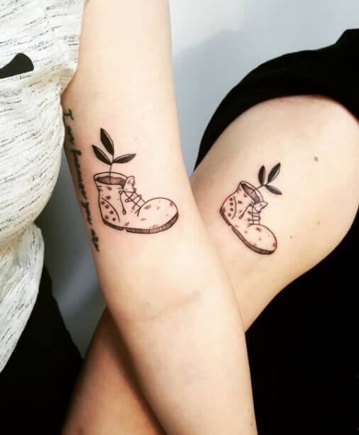 Husband And Wife Matching Tattoos