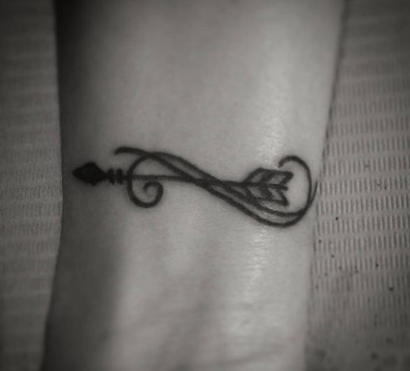 Infinity With Arrow Tattoos