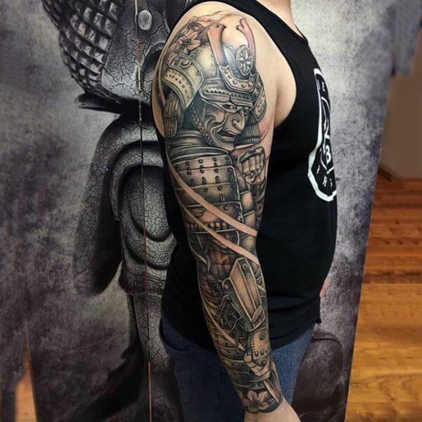 Japanese Samurai Tattoo Sleeve