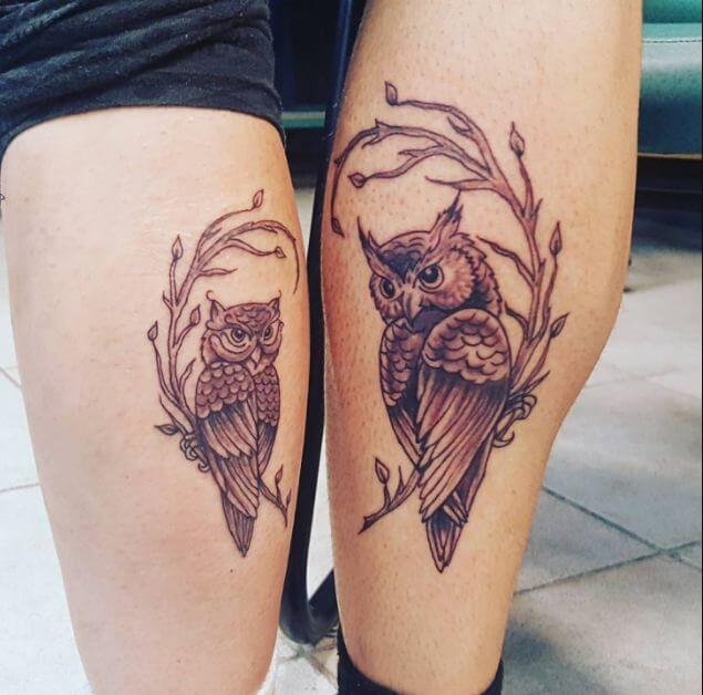 Matching Owl Tattoos