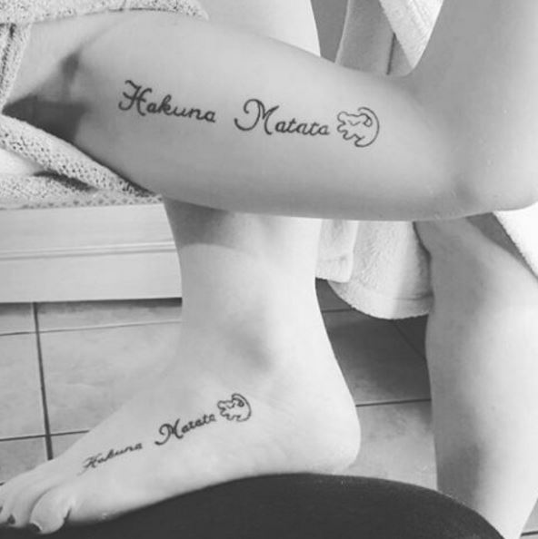 Matching Sister Quote Tattoos