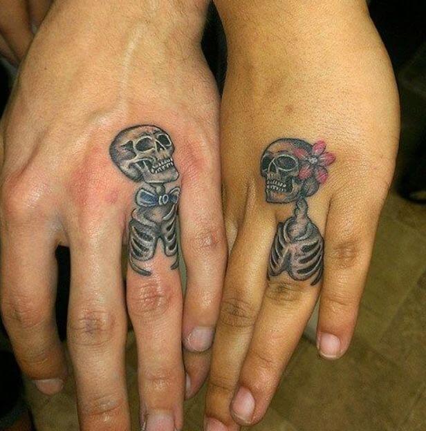 Matching Skull Tattoos