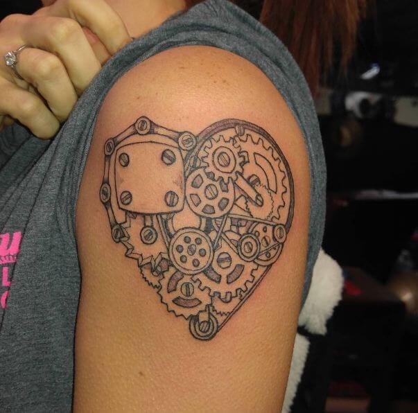 Mechanical Heart Tattoos