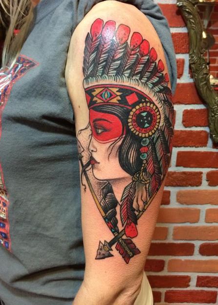 Native America Half Sleeve Tattoos