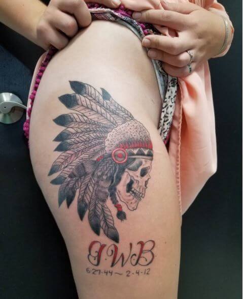 Native American Woman Tattoo Designs