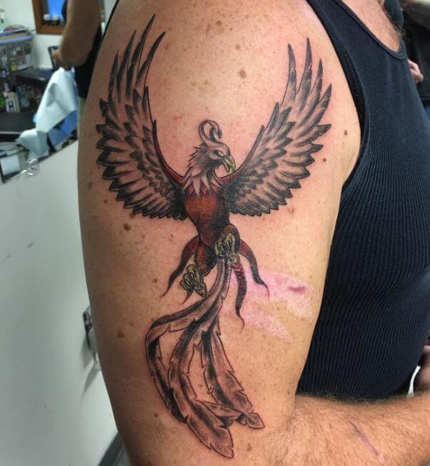 Phoenix Arm Tattoos For Men