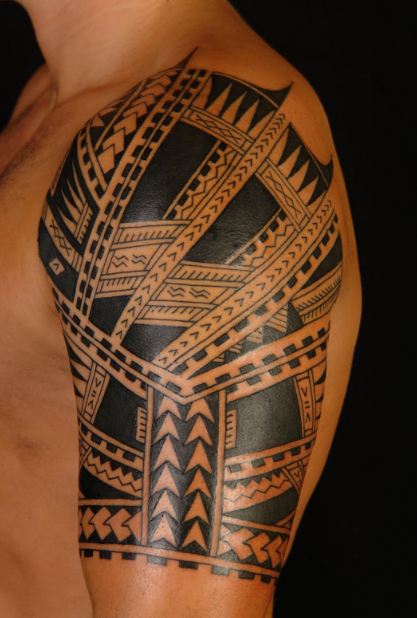 Polynesian Half Sleeve Tattoos
