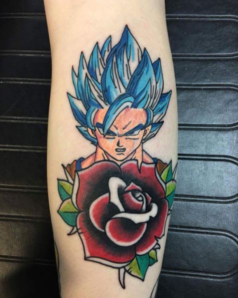 Rose With Anime Tattoos