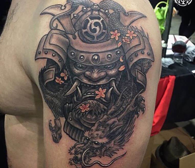 Samurai And Dragon Tattoo